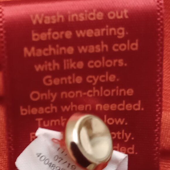 Women's Jennifer Lopez Lightweight Red Long Sleeve Blouse Size XL - Picture 6 of 8